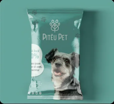 Embalagem pet criada pelo Matsumoto Studio